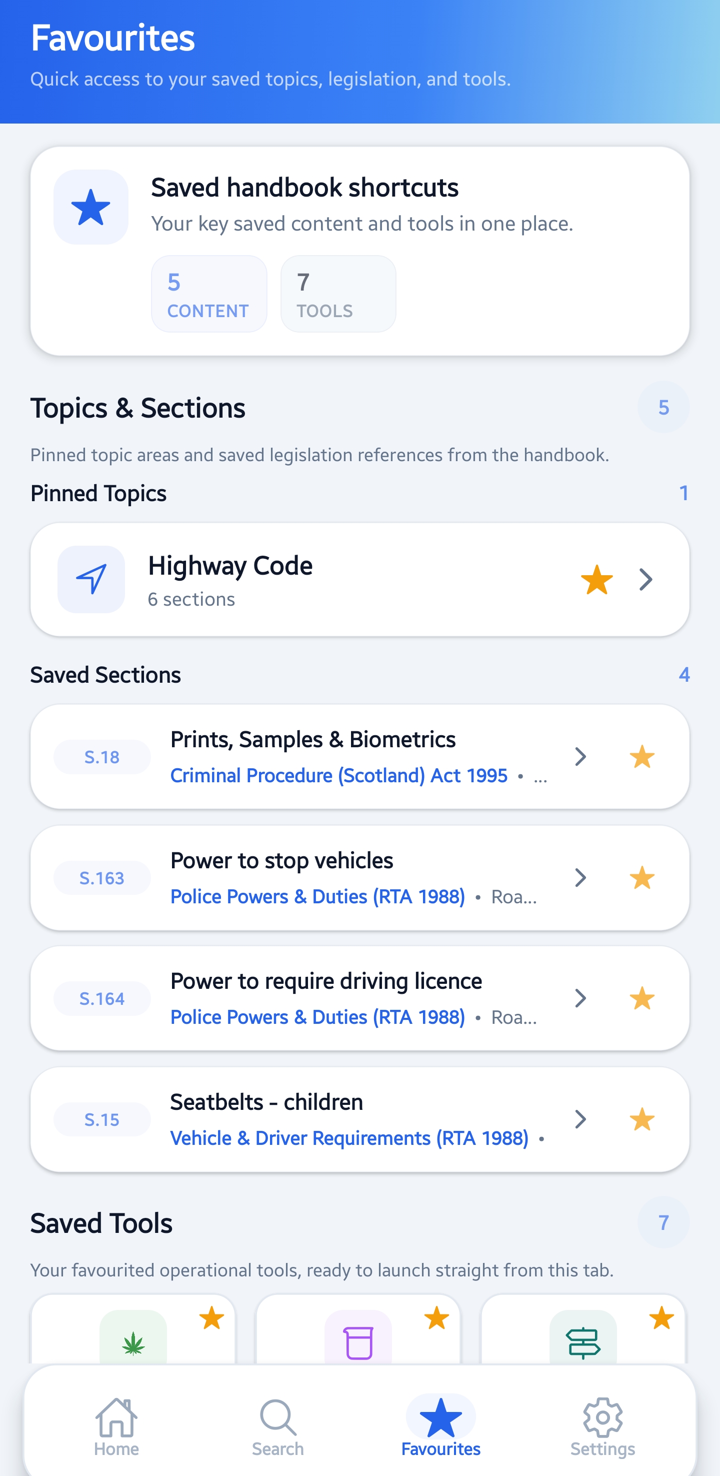 PS Handbook Favourites screenshot